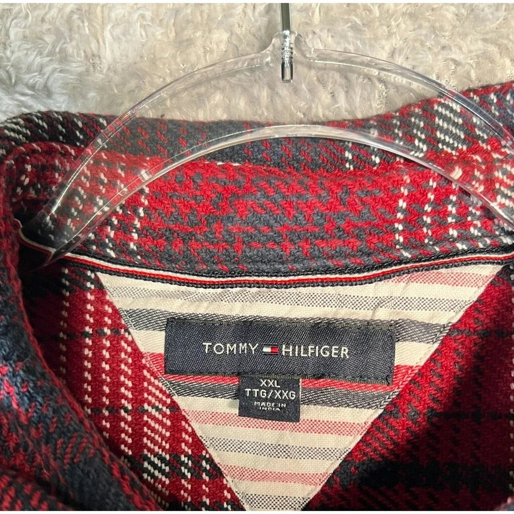 Tommy Hilfiger Men's Cotton Flannel Untucked‎ Overshirt Warm Layer L